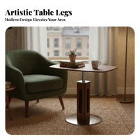 Slides Under Sofa Height-Adjustable C-Table Vintage themed Household Furniture Space-Saving Design Multi-Functional for Apartment Dwellers, Home Office Workers, Students, Living Room, Small areas, Bedroom