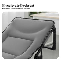 Foldable Design Adjustable Folding Bed adaptable Adjustable Reclining Lounger Quick Setup Single bed No Installation Required for Office Workers, Caregivers, Hospital, journey, Outdoor, Camping