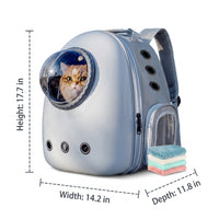 Cat Backpack Pet Carrier, PC Material Large Capacity Pet Backpack, Travel Backpack for Cats and Cat Travel Bag for Hiking Walking