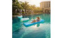 Foldable Inflatable Pool Mat Portable Inflatable Pool Mattress Sturdy Vinyl for Sunbathers, Lake, Beach, Vacation