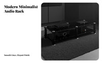 1 Piece Power Amplifier Stand Audio Equipment Rack Shock Absorbing Feet Modular Storage Sturdy Structure Suitable for Audiophiles KTV Living Room