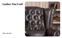 Sheltered Armchair Chair Timeless Design Upholstered Sheltered Armchair Armchair Retro Design High Spine for Readers, Adults