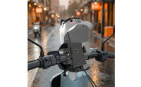Helmet-Shaped Handlebar Phone Mount with Sun Shade Adjustable Handlebar Phone Holder Anti-Glare Universal for Riders, Delivery Drivers, Bikes, Electric Scooters