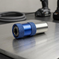 Hex Shank Chuck Adapter Knurled Grip Drill-to-Hex Adapter Power Tool Part Metal Cylindrical