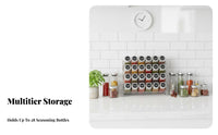 Wall-Mountable 4-Tier Seasoning Rack Space Saving 4-Tier Seasoning Rack Large Capacity Kitchen Organizer Long-Lasting for Home Organizers, Foodies, Parents, Cabinet, Pantry, Countertop