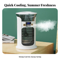 Cools & Humidifies Portable Air Cooler Quiet Operation Desktop Misting Fan Low Noise for Bedroom, Office, Dorm Room