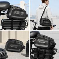 EVA Hard Shell Bicycle Rear Seat Bag, Large Capacity Waterproof Bike Rack Tail Bag for Cycling, Electric Scooter, Multifunctional Storage