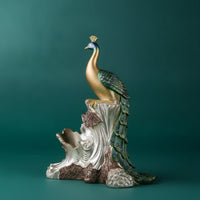 Peacock Vino Rack Ornate Peacock Vino Holder Eye-Catching for Home Bar