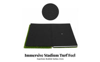 Foldable Golf Hitting Mat Tee Hole Double Turf Golf Mat Layered Base Practice Tool