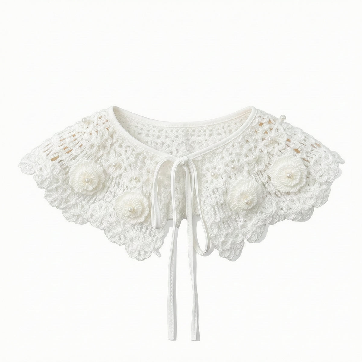 Decorative Detachable Lace Collar Scalloped Lace Collar Lightweight False for Girls