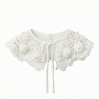 Decorative Detachable Lace Collar Scalloped Lace Collar Lightweight False for Girls