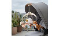 Wooden Crib Mobile Arched Frame Wooden Infant Present Idea Nursery Bed for Pram