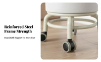 Ultra-Quiet Caster Wheel Stool Noiseless Movement Slimline Design Roller Stool With Wheels Rolling Seat 360° Swivel for Children, Homeowners, Living Room, Entryway, Cleaning, Gardening