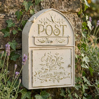 Rustic Iron Mail Box Weather-Resistant Decorative Storage Box Fully Assembled Home Decor for Garden, Entryway