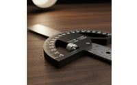 Multifunctional Woodworking Angle Measure Double Scale (Metric/Imperial) Woodworking Protractor Long-Lasting Aluminum Alloy Adjustable Protractor Ruler Easy to Read for Woodworkers