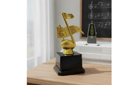 Souvenir Gift Golden Music Award Eye-Catching Design Gold Music Note Award Custom Engraving for Recitals