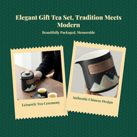 Portable Ceramic Travel Tea Set, Kung Fu Teapot, Infuser Mug