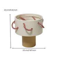 Vase with Rope Elegant Cylindrical Vase Easy to Clean Flower Holder for Entryway, Cafe, Hotel