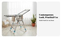 Foldable Clothes Dehydrating Rack Space-Saving Foldable Laundry Stand Installation Foldable Clothes Dryer for Families, Balcony, Apartment