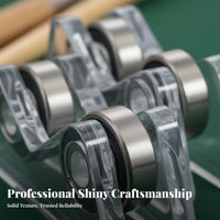 2 Pieces Double-Wheel Design Pool Cue Straightness Checker Effortless Rolling Bearings Billiard Cue Straightness Checker Single-Piece Molded