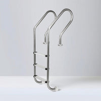 Anti-Slip 3-Step Pool Ladder Long-Lasting Stainless Steel Pool Ladder Polished Cylindrical
