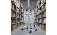 Stainless Steel Telescoping Ladder Extendable Telescopic Ladder Portable Adjustable for Homeowners, DIYers, Contractors