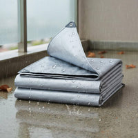 Waterproof Poly Tarp All-Weather Heavy Duty Tarp Easy to Fold Waterproof Cover with Grommets for Balcony, Outdoor, Gardening, Roofing