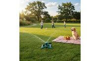Connectable in Full-Circle Degree Rotating Sprinkler Connect Multiple Sprinklers 3 Arm Water Sprinkler Swivel Hose Connection Irrigation System Easy to Set Up for Lawn, Yard