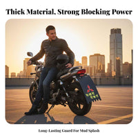 Motorcycle Mud Flap Reflective Mud Flap Thickened Motorcycle Mudguard for Electric Two-Wheeler Users, Night Driving, Daily Commuting, Outdoor Riding