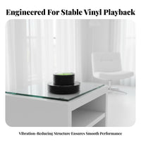 Record Weight with Bubble Level RPM Verifier Speed Measurement LP Disc Stabilizer Vibration Reduction Record Weight Stabilizer for Audiophiles