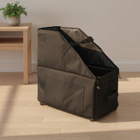 Foldable Folding Bike Bag with Wheels Wheeled Folding Bike Bag Heavy-Duty Bike Carrying Case with Side Pocket Soft-Sided for Cyclists, Commuters, Travelers, City Commuting