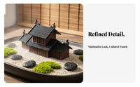 Bonsai Landscape Decoration Intricate Details Bonsai House Decoration Intricately Detailed Miniature Chinese House for DIY Arrangers, Rockery, Desktop