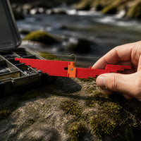 Multifunctional Folding Fishing Line Ruler Board with Knot Tyer and Hook Distance Measurer