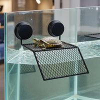 Wire Mesh Basking Dock Metal Frame Turtle Basking Platform Suction Cup Turtle Ramp