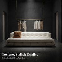 Asymmetrical Curved Sofa Nordic Design Curved rear Sofa distinctive Shape Couch for Business Owners, Interior Designers, Living Room, Reception Area, Lobby