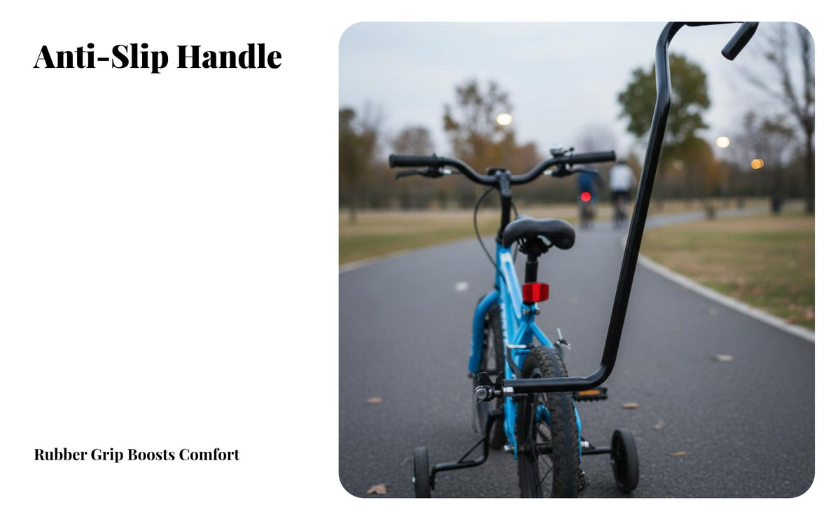 Quick Release Kids Bike Push Handle Universal Fit Parent Push Handle Builds Confidence for Beginners