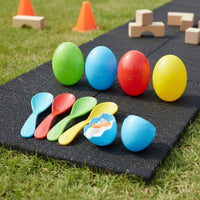4 Pieces Balance Spoon with Egg Lightweight Egg and Spoon Balance Game Portable Toy for Field Day