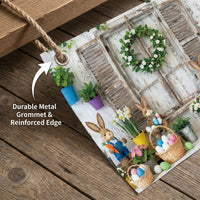 Easter Photography Background 180 x 115 cm Spring Easter Backdrop Bunny Decoration Holiday for Fence Garden Lawn