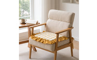 Chair Cushion with Ties Square Ruffled Chair Pad Sponge Seat Cushion Printed Bedding Decorative for Dining Chairs, Kitchen
