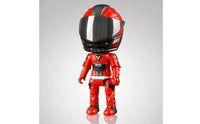 Motorcycle Helmet Action Figure with Movable Joints Mixed-Material Motorcycle Motorcyclist Figure Racer Model Articulated