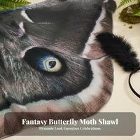 Butterfly Wing Cape Graceful Design Butterfly Fluttering Capes Cape Easy to Wear Belly Dance Fluttering Capes for Dancers, Women, Halloween Parties
