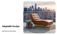 Foldable Design Convertible Sleeper Chair Multi-Functional Pull-out Armchair Bed Adjustable Backrest Chaise Lounge Padded Cushion for Apartment Dwellers, Students, Young Adults, Balcony, Bedroom, Small Apartments, Home Office