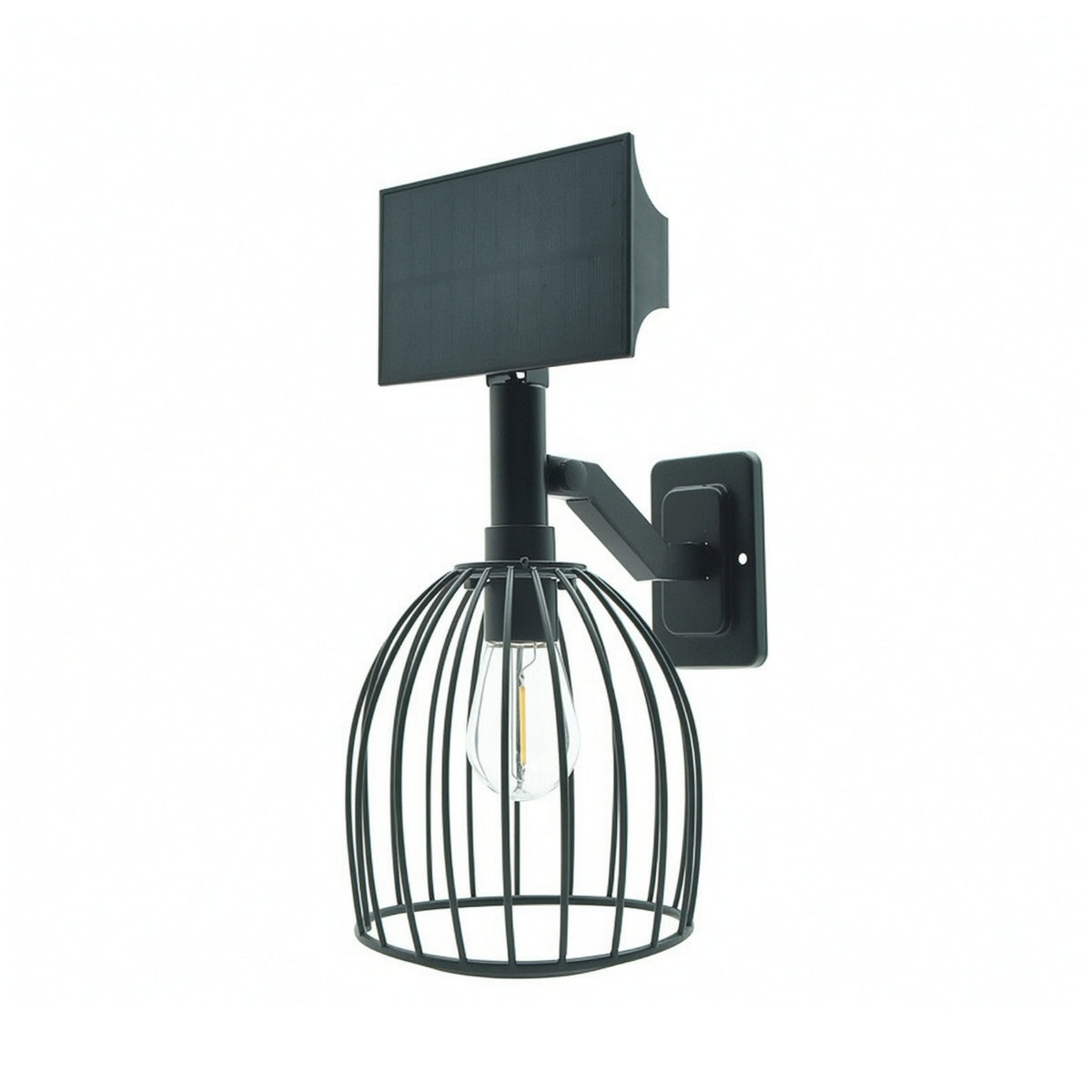 Dusk-to-Dawn Solar Wall Light IP65 Solar Sconce Waterproof Lighting Cordless for Courtyard
