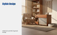 Cat Litter Cabinet, Vintage Enclosed Furniture, Large Anti-Tracking Litter Box, Odor Control, PVC