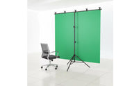 Backdrop Stand with Green Screen Adjustable Green Background Set with Stand Portable Photo Greenscreen Background for Video Filming
