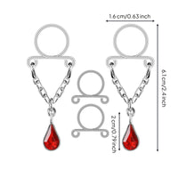 Nipple Hoop Stainless Steel Barbell Dangling for Costumes