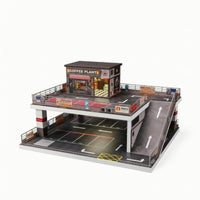 Double-Layer Parking Garage Built-in Lights Lighted Parking Garage Architectural Details Lighted Miniature Scene