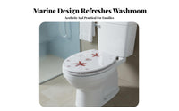Thickened Design Universal Toilet Seat Easy to Install Resin Toilet Seat Solid Construction Bathroom Fixture Heavy Duty for Homeowners, DIY Enthusiasts, Beach House Owners