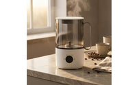 Electric Milk Frother White Base Milk Frother Compact Storage Beverage Mixer