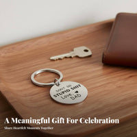 Engraved Message Keychain Mirror Polished Custom Message Keyring Long-Lasting